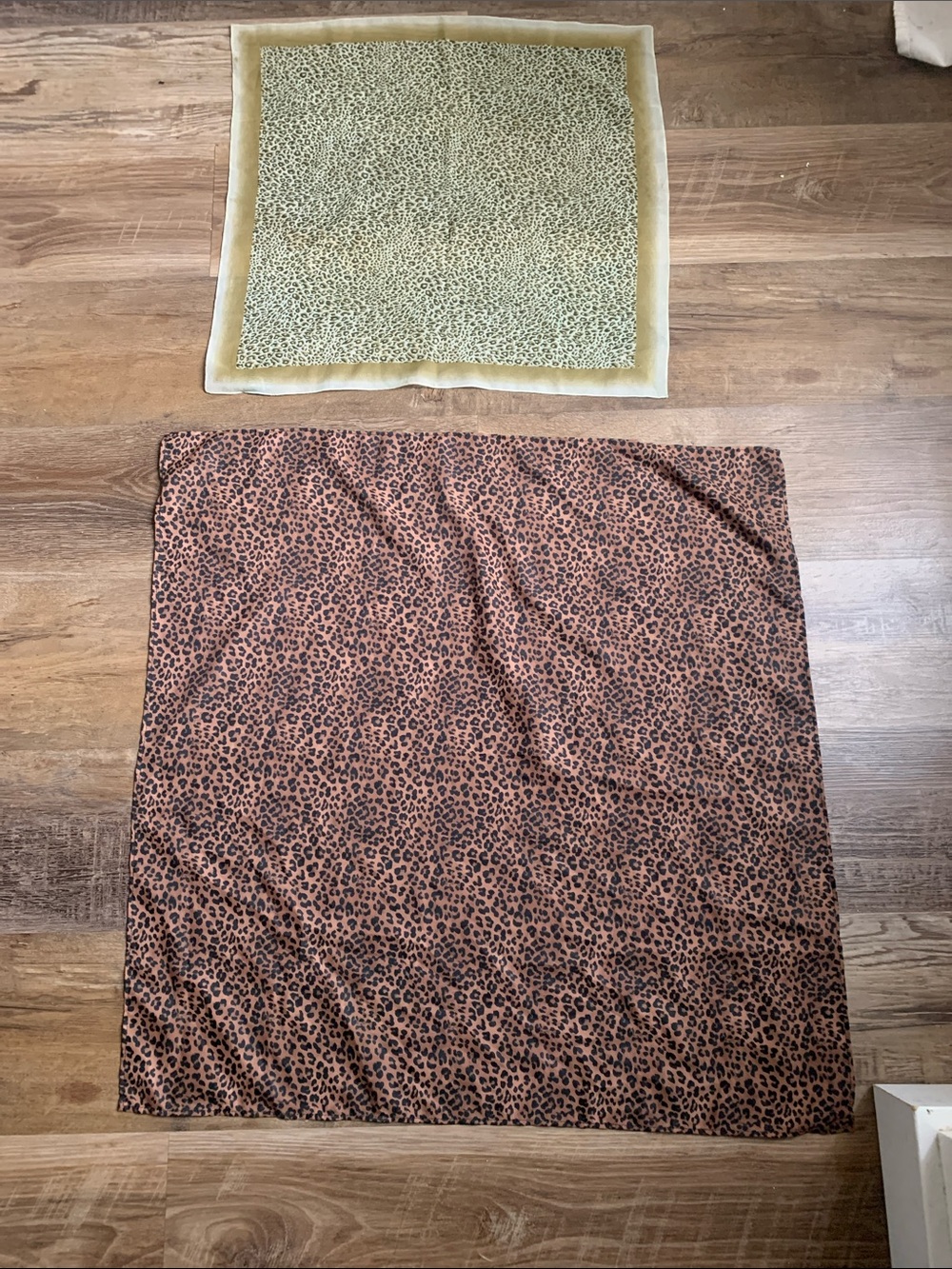 ASOS Leopard Print Scarves in Brown and Beige